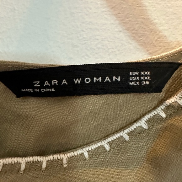 Zara embroidered linen dress - Picture 5 of 7